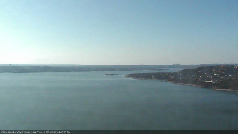 Lake Travis webcam, January 13, 2019 2:45 PM CT