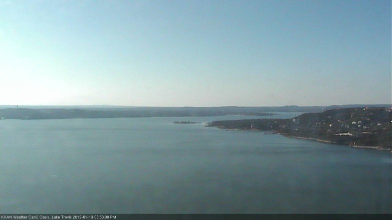 Lake Travis webcam, January 13, 2019 2:55 PM CT