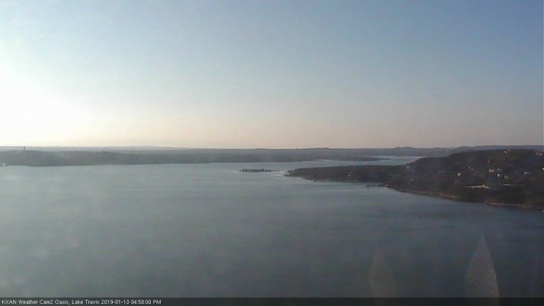Lake Travis webcam, January 13, 2019 4:00 PM CT