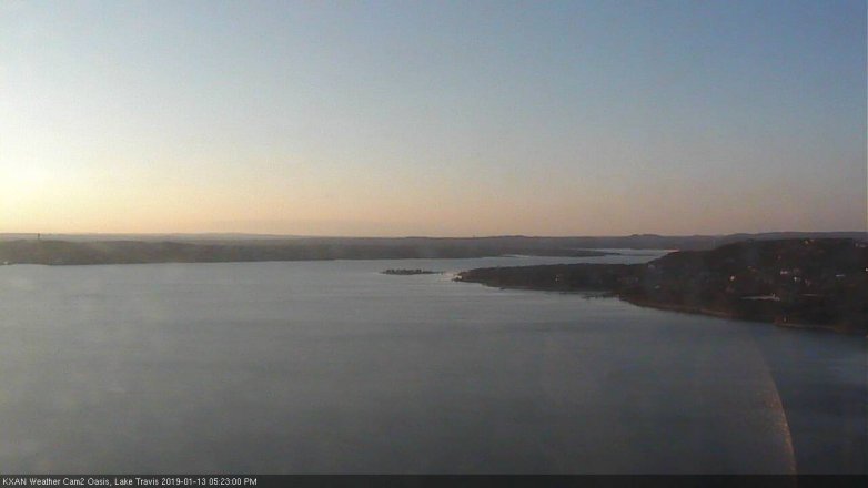 Lake Travis webcam, January 13, 2019 4:25 PM CT