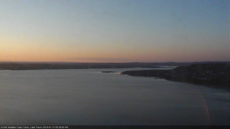 Lake Travis webcam, January 13, 2019 4:40 PM CT