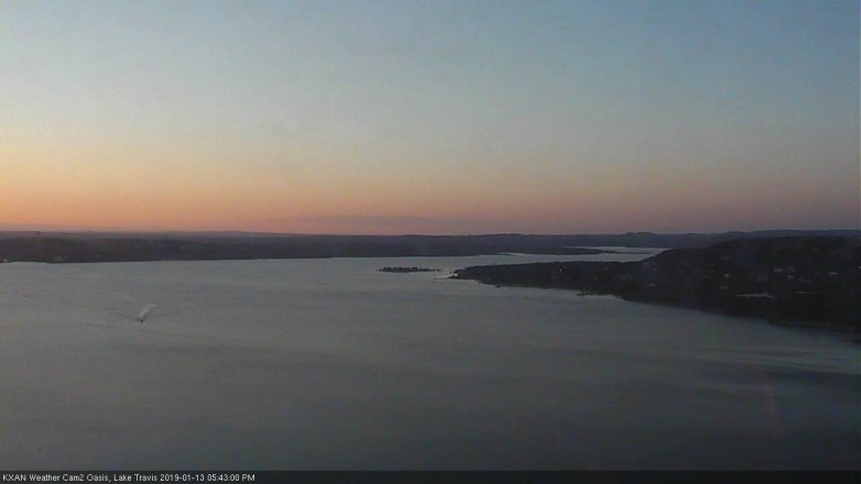 Lake Travis webcam, January 13, 2019 4:45 PM CT
