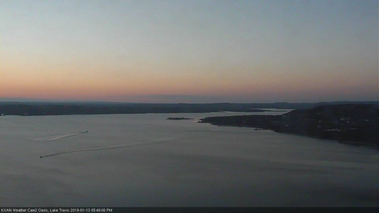 Lake Travis webcam, January 13, 2019 4:50 PM CT