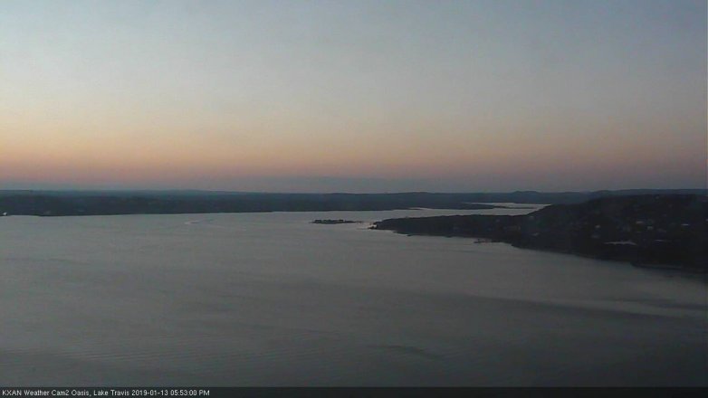Lake Travis webcam, January 13, 2019 4:55 PM CT