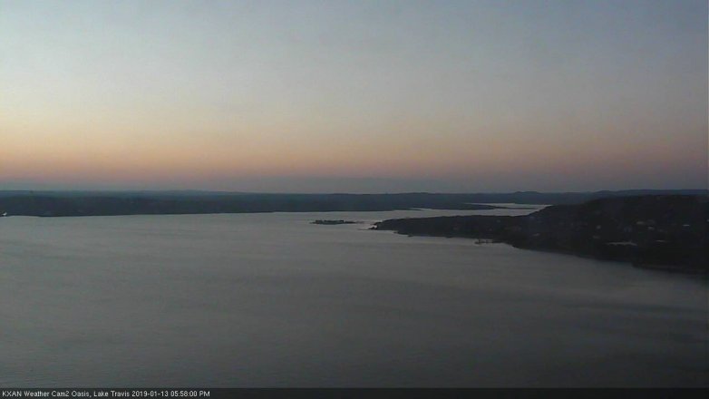 Lake Travis webcam, January 13, 2019 5:00 PM CT