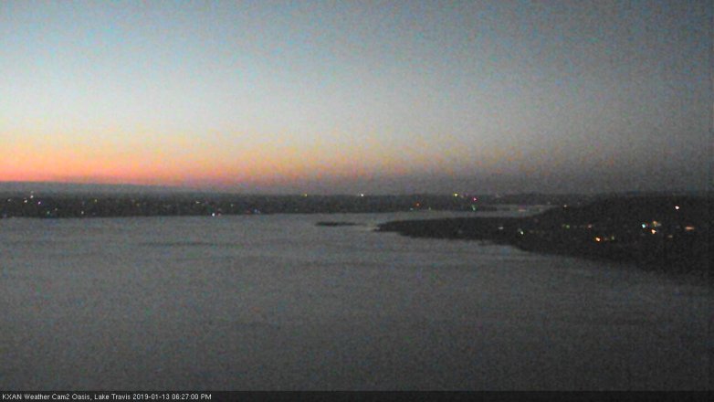 Lake Travis webcam, January 13, 2019 5:30 PM CT