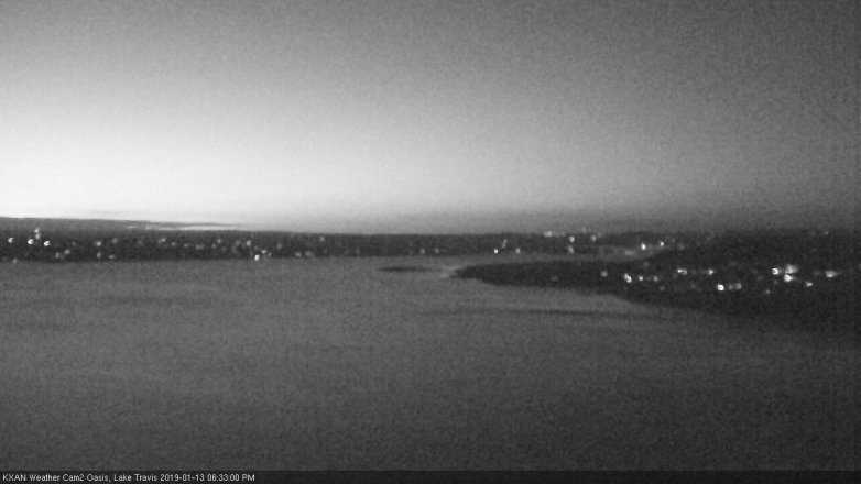 Lake Travis webcam, January 13, 2019 5:35 PM CT