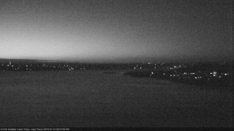 Lake Travis webcam, January 13, 2019 5:40 PM CT