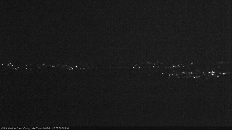 Lake Travis webcam, January 13, 2019 6:40 PM CT