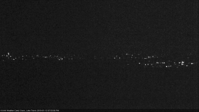 Lake Travis webcam, January 13, 2019 6:55 PM CT