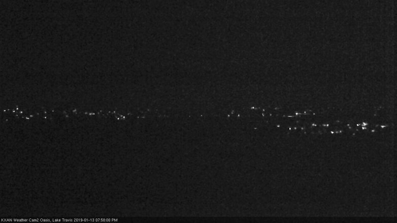 Lake Travis webcam, January 13, 2019 7:00 PM CT