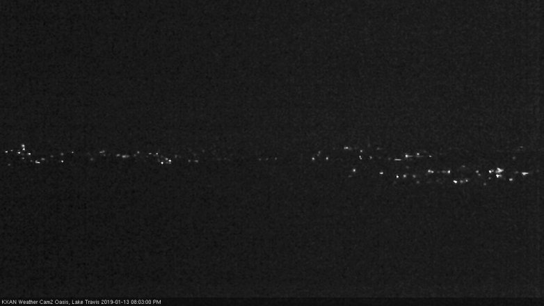 Lake Travis webcam, January 13, 2019 7:05 PM CT