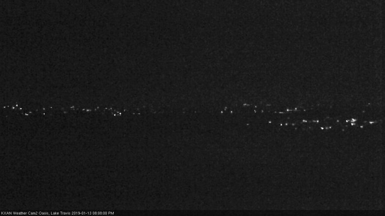 Lake Travis webcam, January 13, 2019 7:10 PM CT