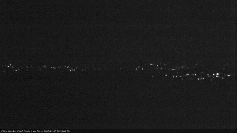 Lake Travis webcam, January 13, 2019 7:20 PM CT
