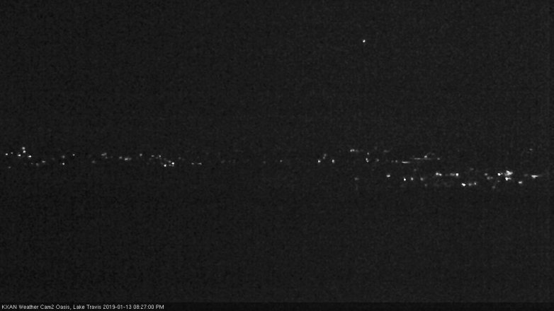 Lake Travis webcam, January 13, 2019 7:30 PM CT