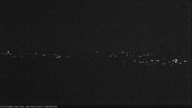 Lake Travis webcam, January 13, 2019 7:40 PM CT