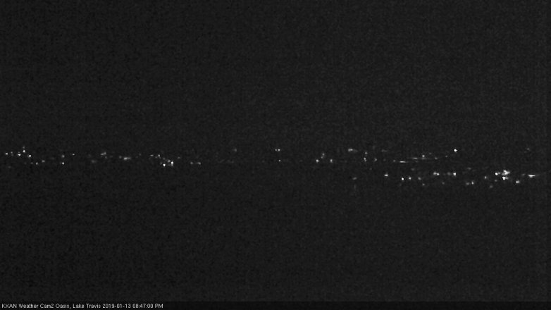 Lake Travis webcam, January 13, 2019 7:50 PM CT