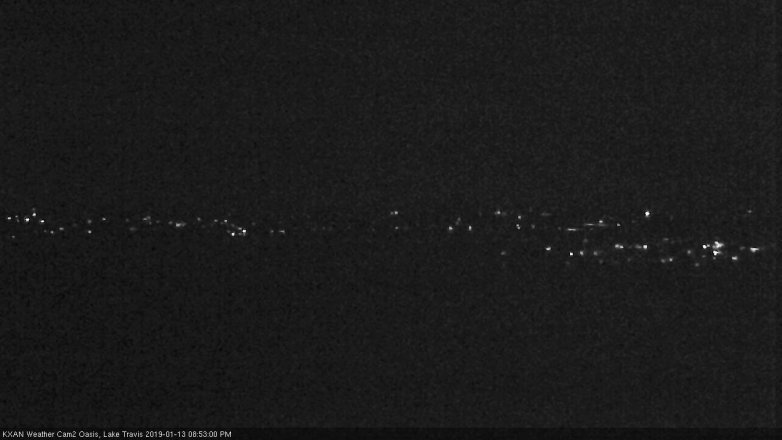 Lake Travis webcam, January 13, 2019 7:55 PM CT