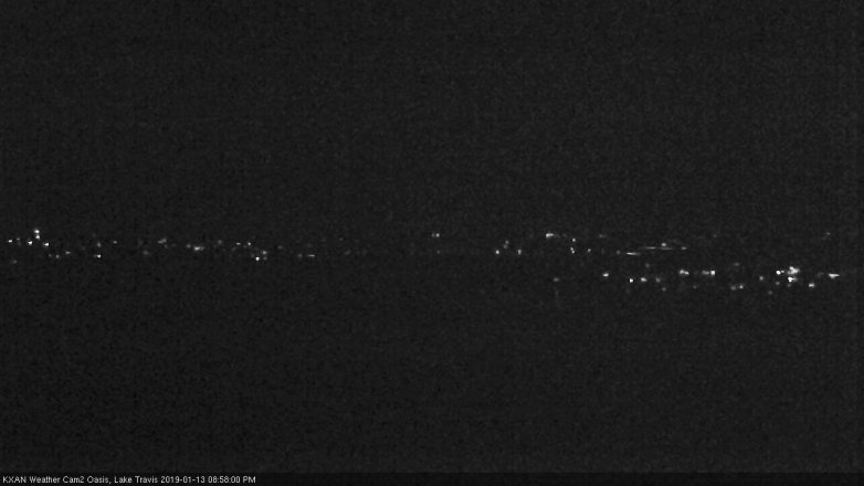Lake Travis webcam, January 13, 2019 8:00 PM CT