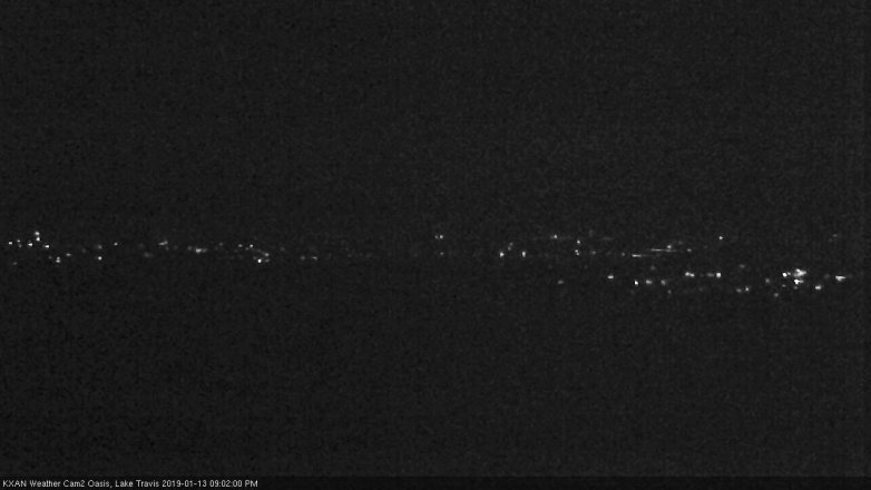 Lake Travis webcam, January 13, 2019 8:05 PM CT