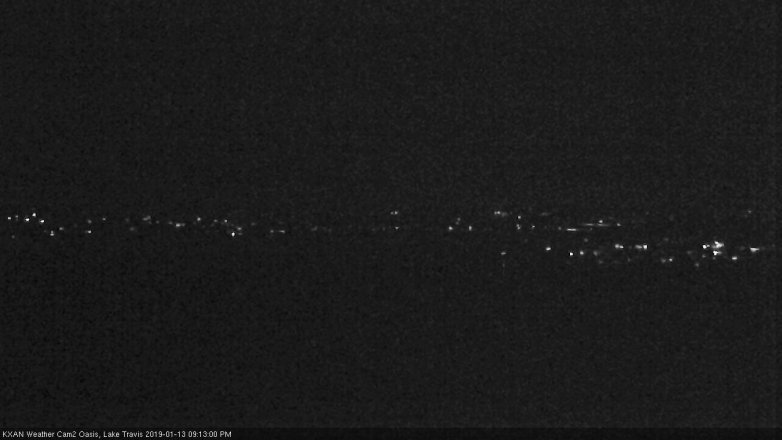 Lake Travis webcam, January 13, 2019 8:15 PM CT