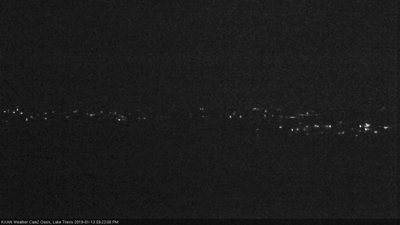 Lake Travis webcam, January 13, 2019 8:25 PM CT