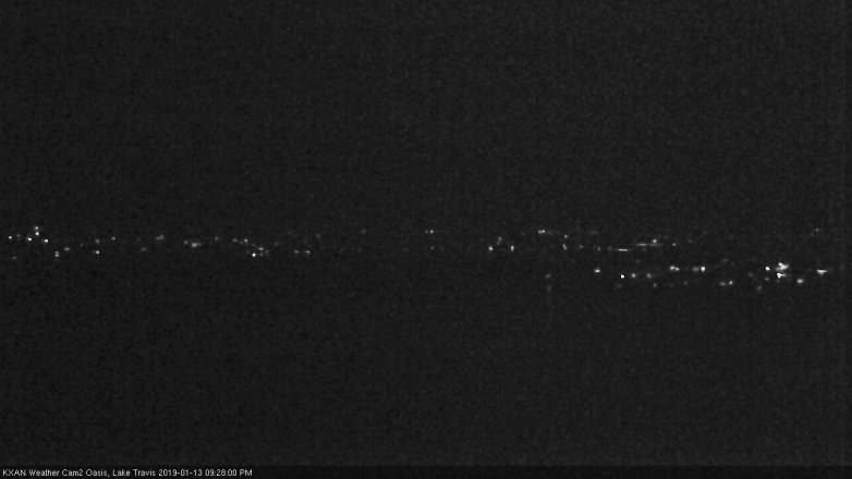 Lake Travis webcam, January 13, 2019 8:30 PM CT