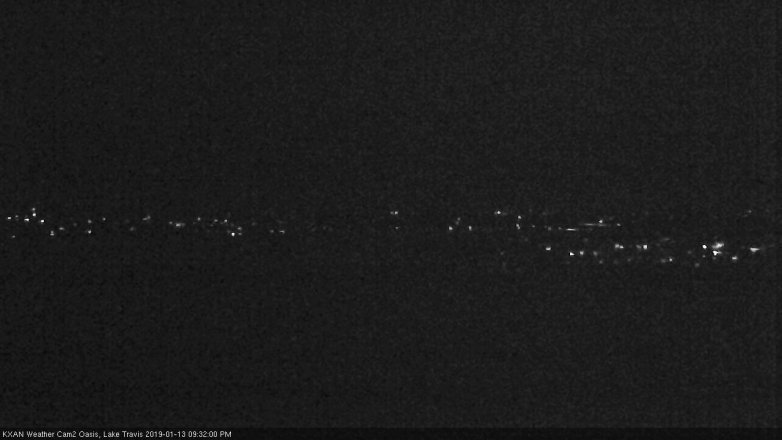Lake Travis webcam, January 13, 2019 8:35 PM CT
