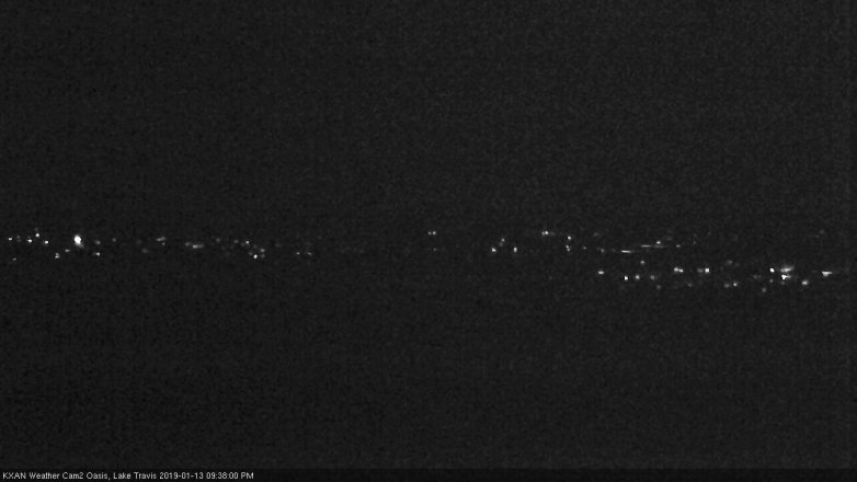 Lake Travis webcam, January 13, 2019 8:40 PM CT
