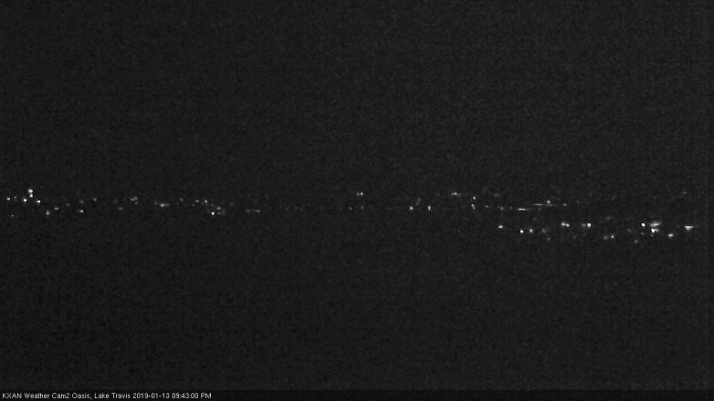 Lake Travis webcam, January 13, 2019 8:45 PM CT