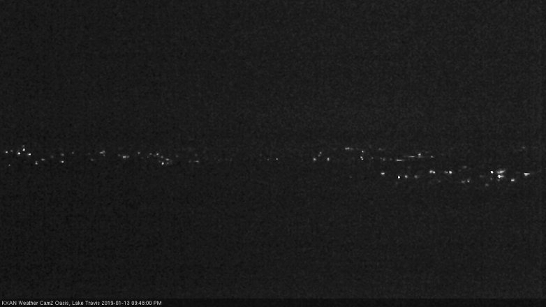 Lake Travis webcam, January 13, 2019 8:50 PM CT