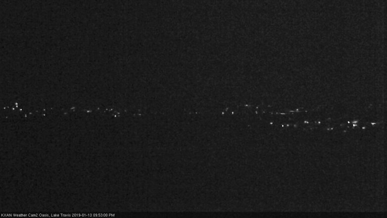 Lake Travis webcam, January 13, 2019 8:55 PM CT