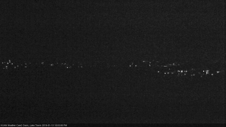 Lake Travis webcam, January 13, 2019 9:05 PM CT