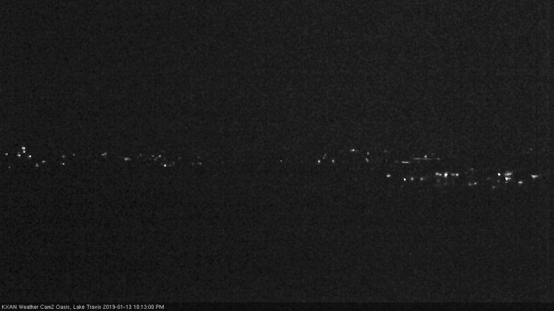 Lake Travis webcam, January 13, 2019 9:15 PM CT