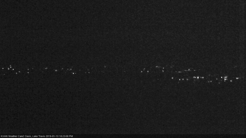 Lake Travis webcam, January 13, 2019 9:25 PM CT