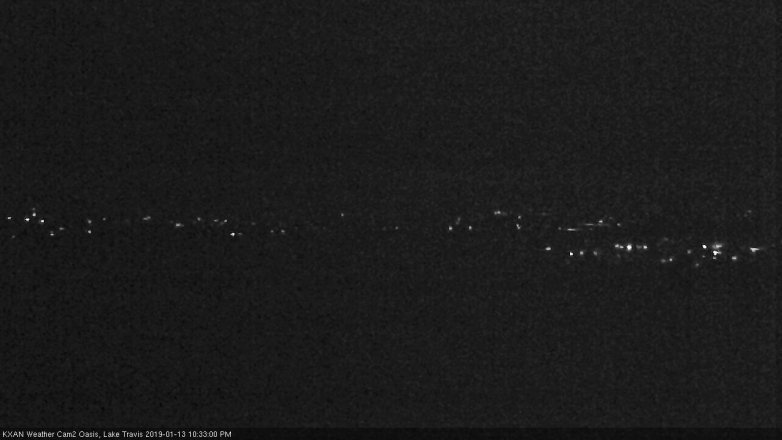 Lake Travis webcam, January 13, 2019 9:35 PM CT