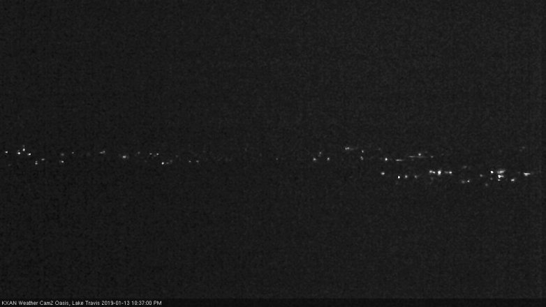 Lake Travis webcam, January 13, 2019 9:40 PM CT