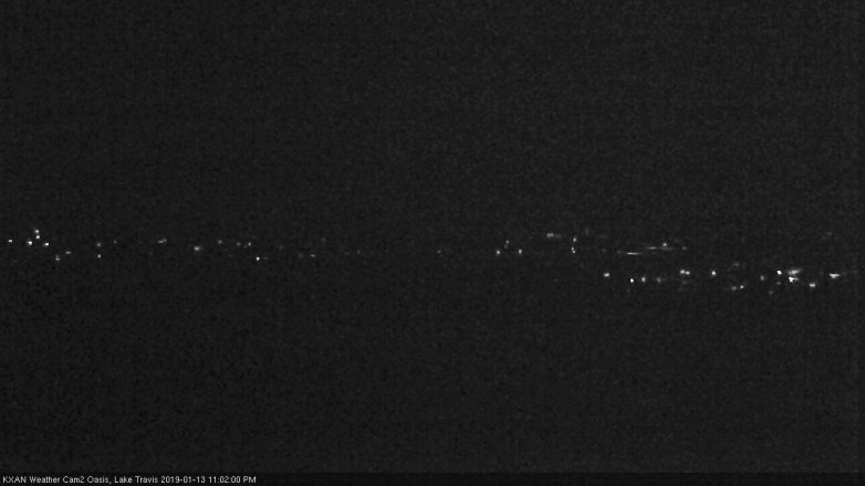 Lake Travis webcam, January 13, 2019 10:05 PM CT