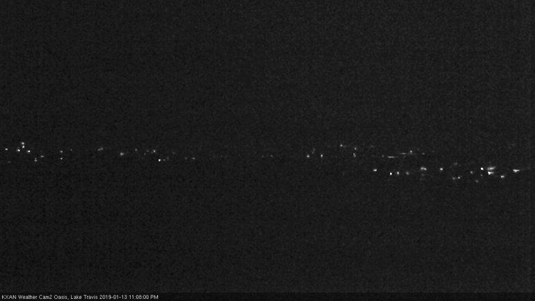 Lake Travis webcam, January 13, 2019 10:10 PM CT
