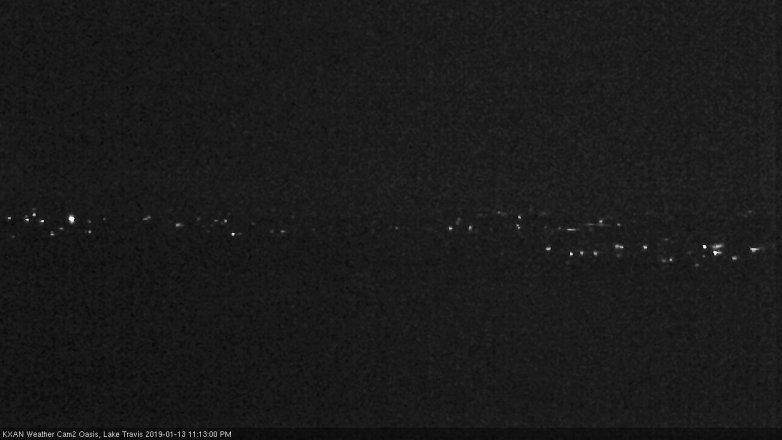 Lake Travis webcam, January 13, 2019 10:15 PM CT
