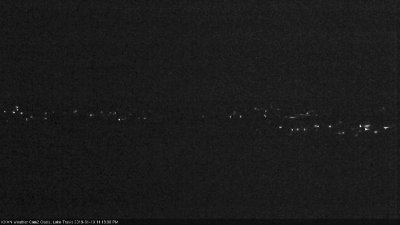 Lake Travis webcam, January 13, 2019 10:20 PM CT