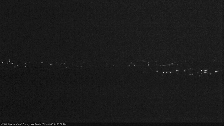 Lake Travis webcam, January 13, 2019 10:25 PM CT