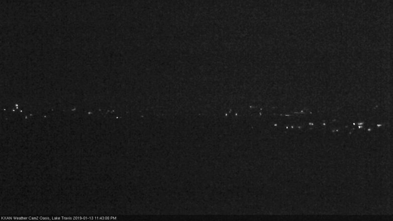 Lake Travis webcam, January 13, 2019 10:45 PM CT