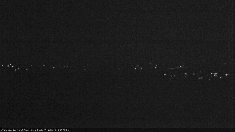 Lake Travis webcam, January 13, 2019 10:50 PM CT
