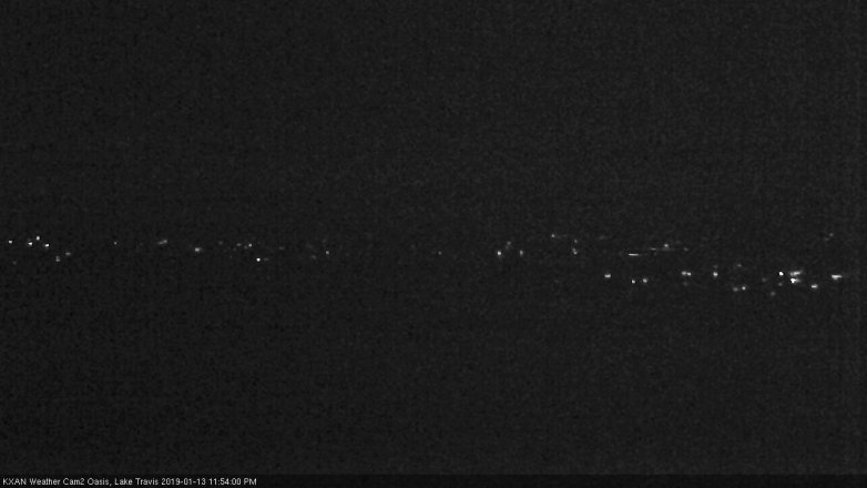 Lake Travis webcam, January 13, 2019 10:55 PM CT