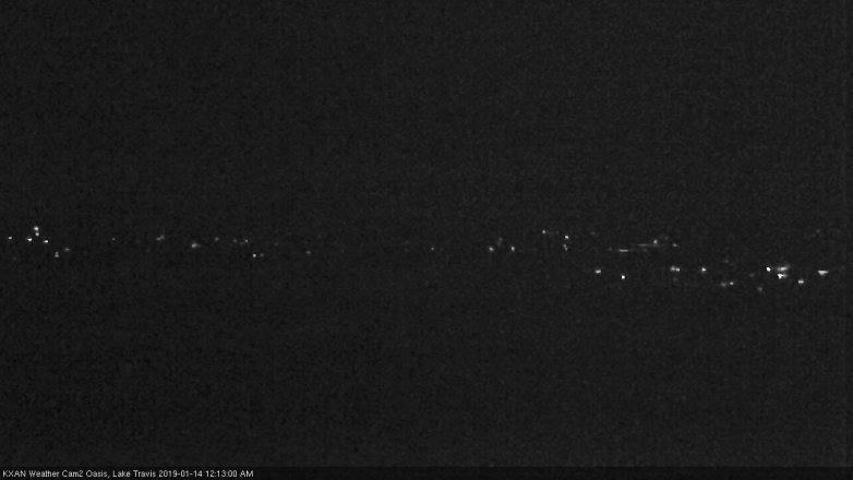 Lake Travis webcam, January 13, 2019 11:15 PM CT