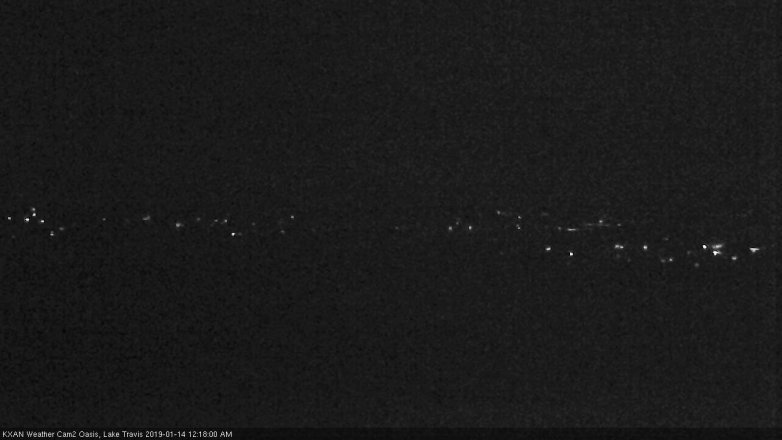 Lake Travis webcam, January 13, 2019 11:20 PM CT