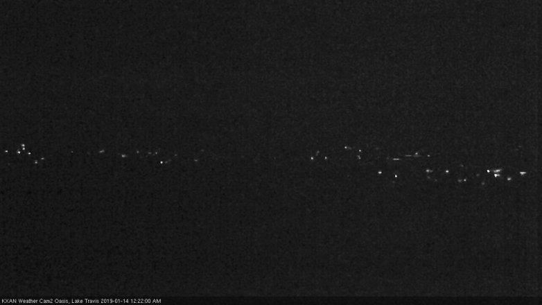 Lake Travis webcam, January 13, 2019 11:25 PM CT