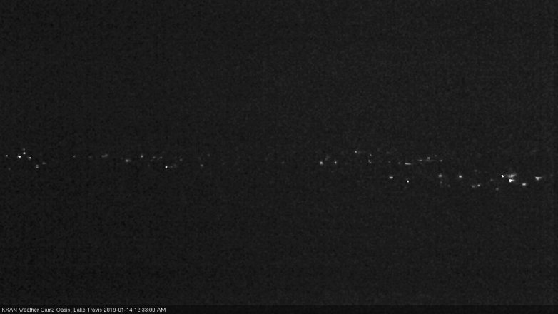 Lake Travis webcam, January 13, 2019 11:35 PM CT