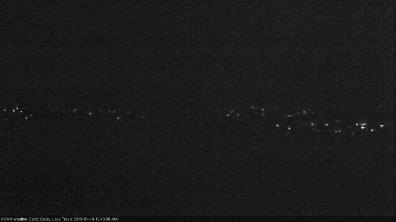 Lake Travis webcam, January 13, 2019 11:45 PM CT